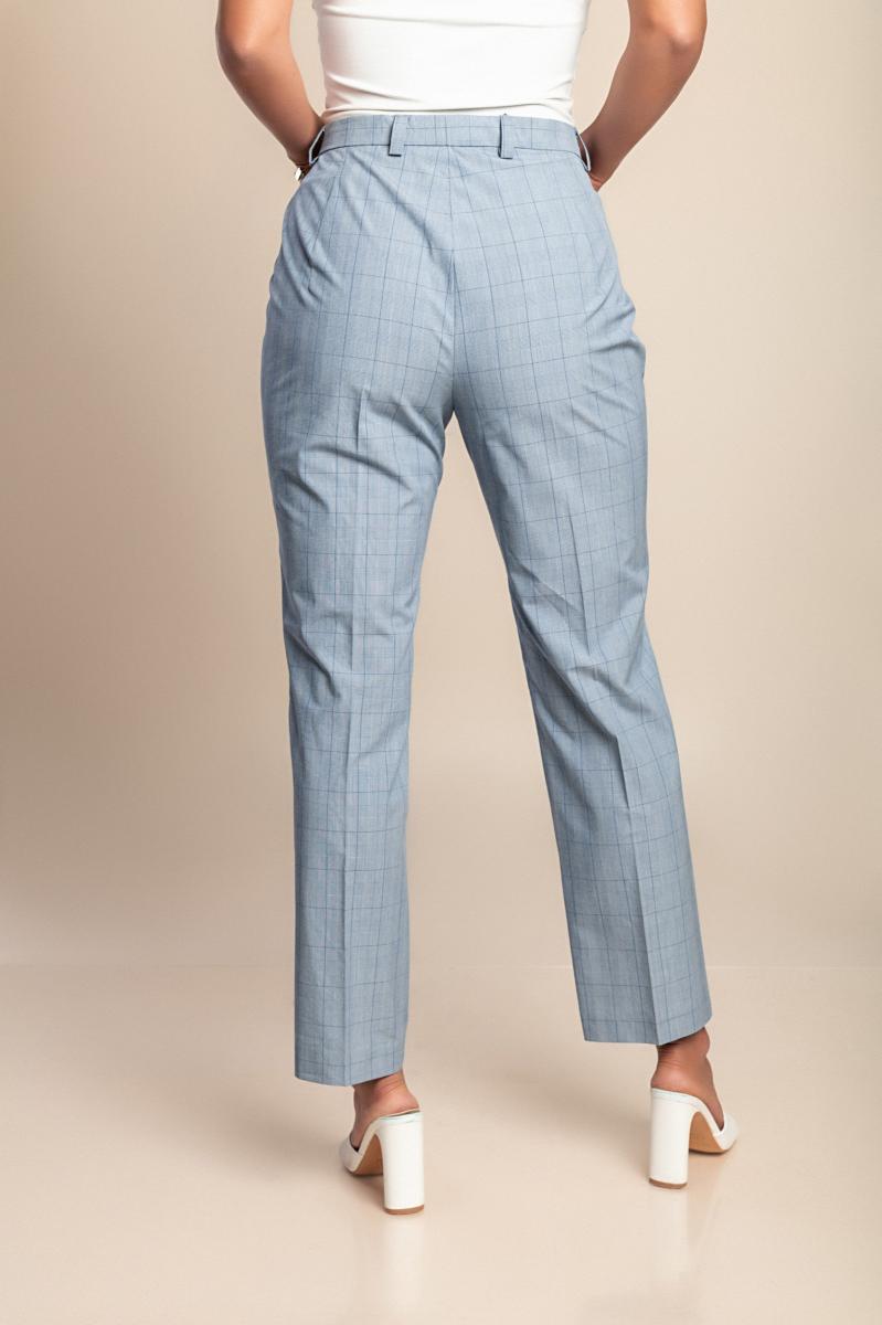 Plus size checked trousers