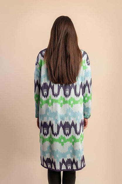 Cardigan lungo stampato