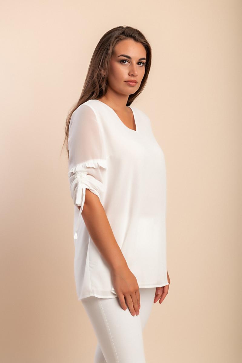 Plus-Size-Tunika mit 3/4-Ärmeln