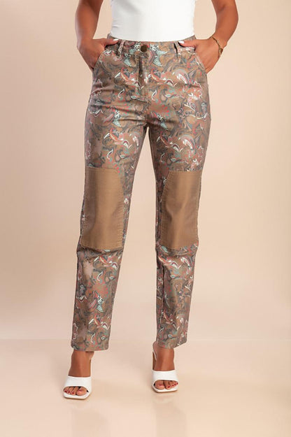 Katoenen broek met print