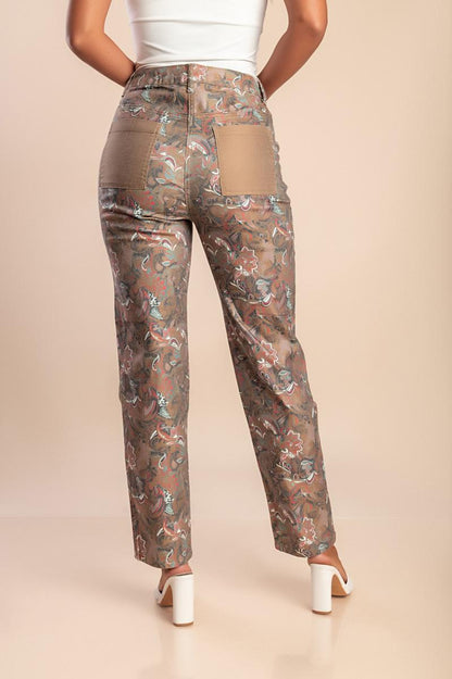 Katoenen broek met print
