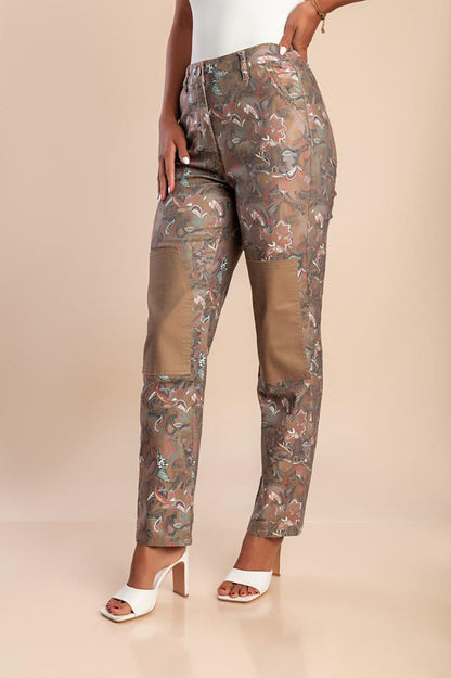 Katoenen broek met print