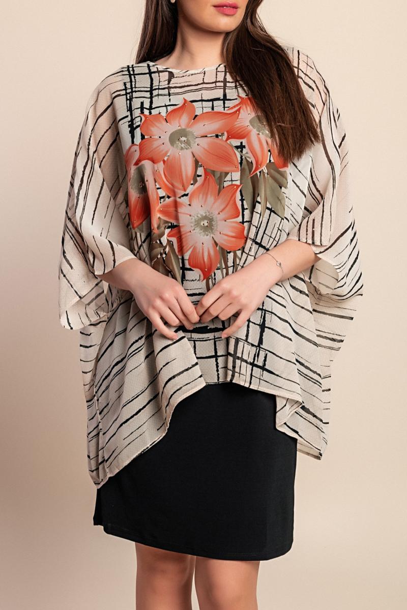 Vestido estampado de talla grande