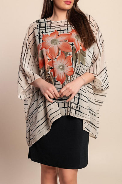 Vestido estampado de talla grande