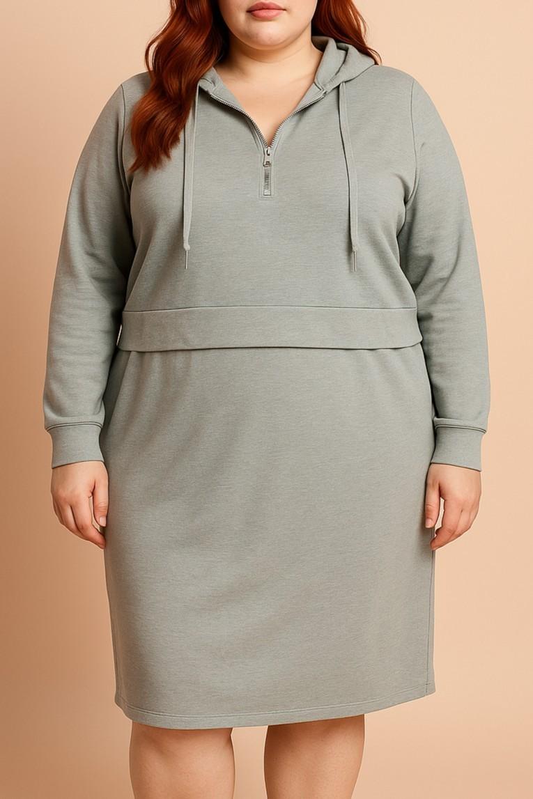 Vestido de algodón de talla grande