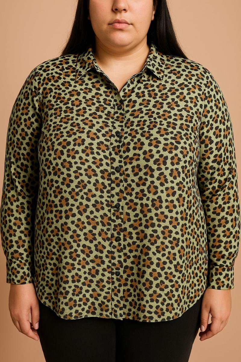 Blusa estampada plus size