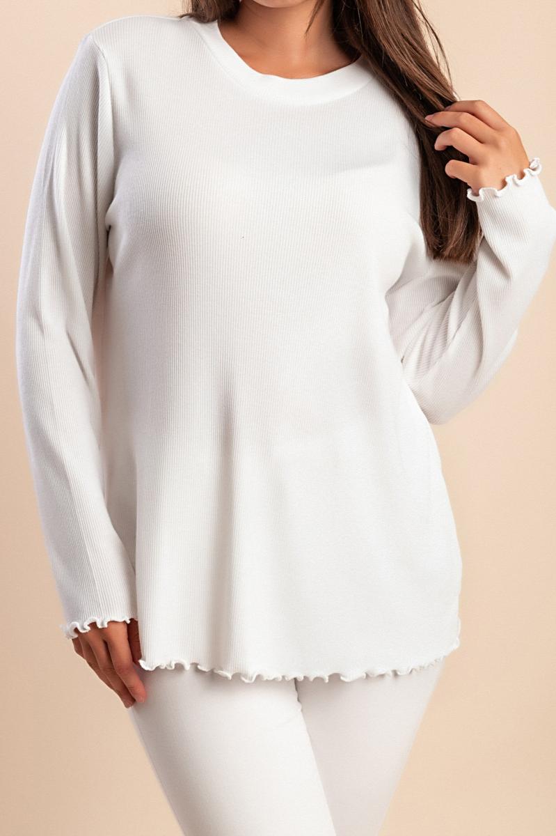 Plus size Top with round neckline