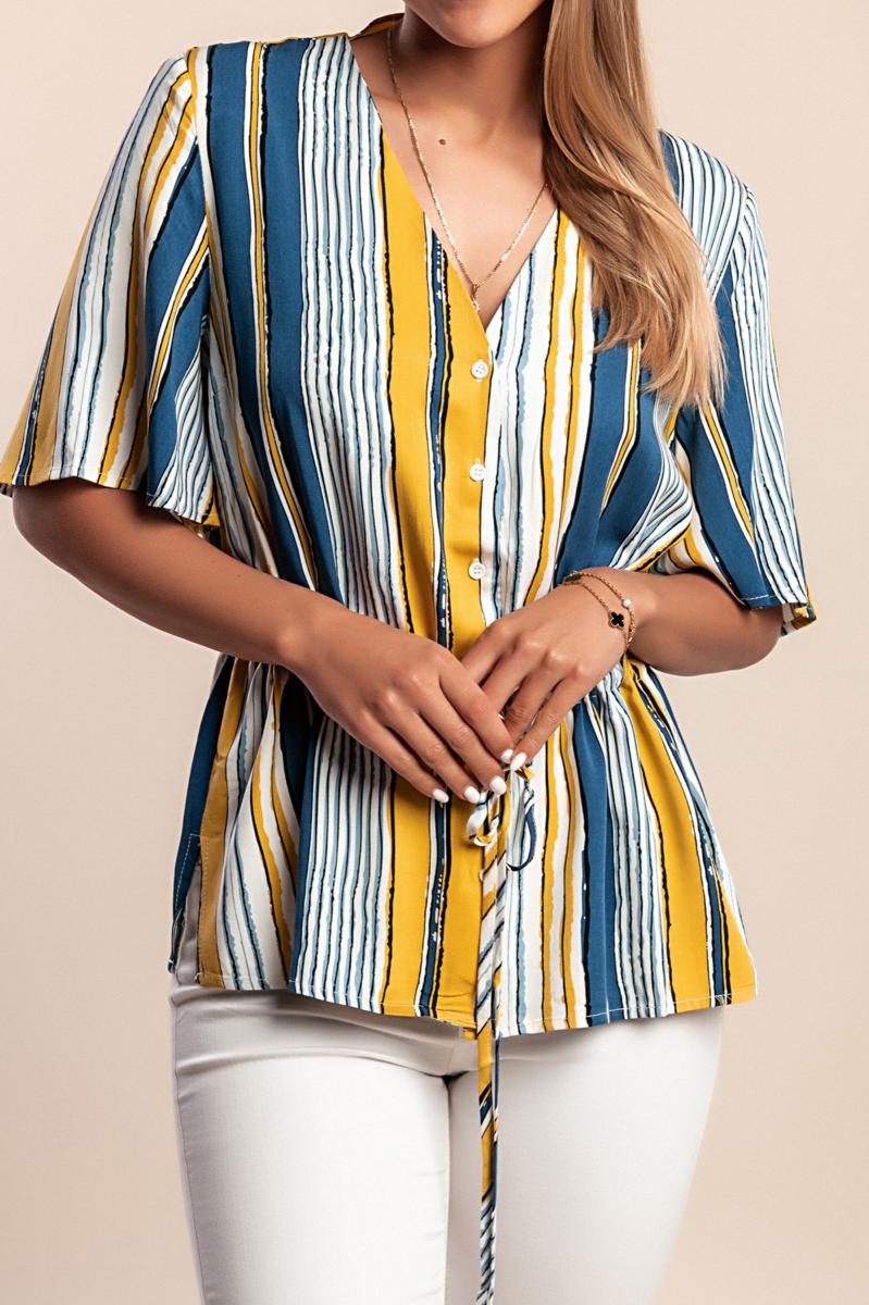Bluse mit Streifenmuster
