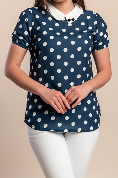 Top with polka dot print