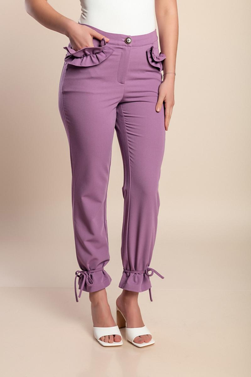 Lange Hose mit Rüschen