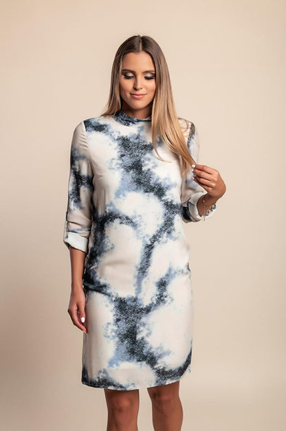 Elegant printed mini dress