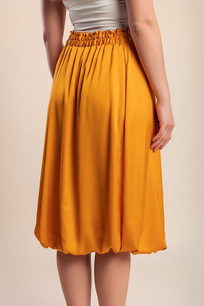 Midi skirt with elastic waistband