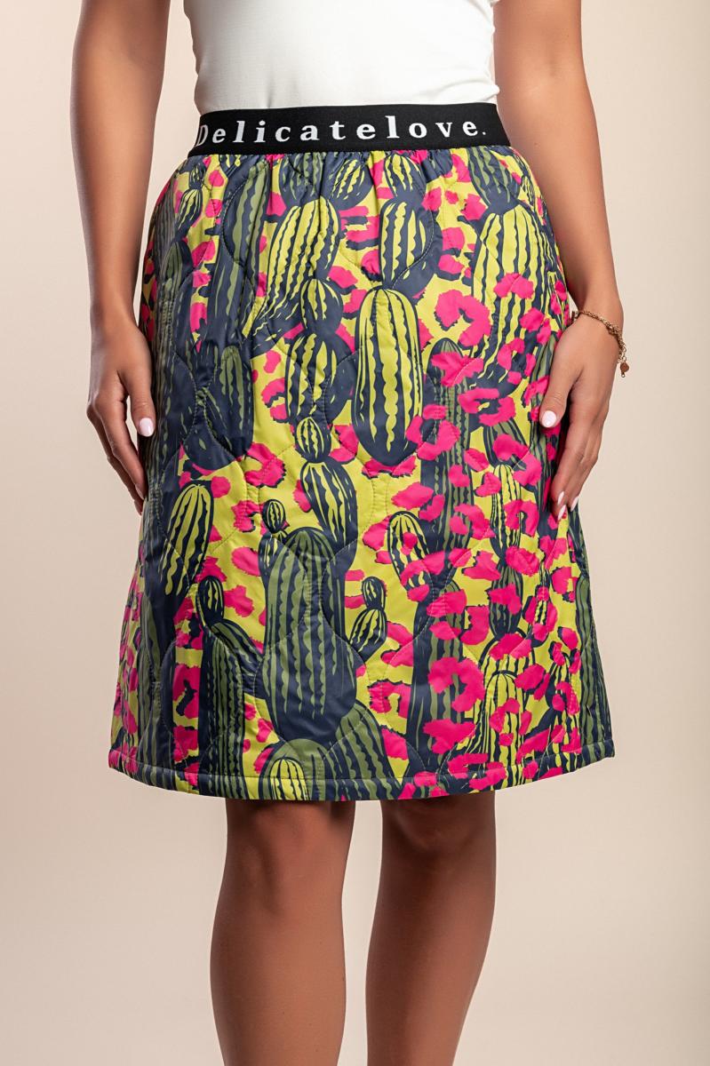 Saia midi estampada
