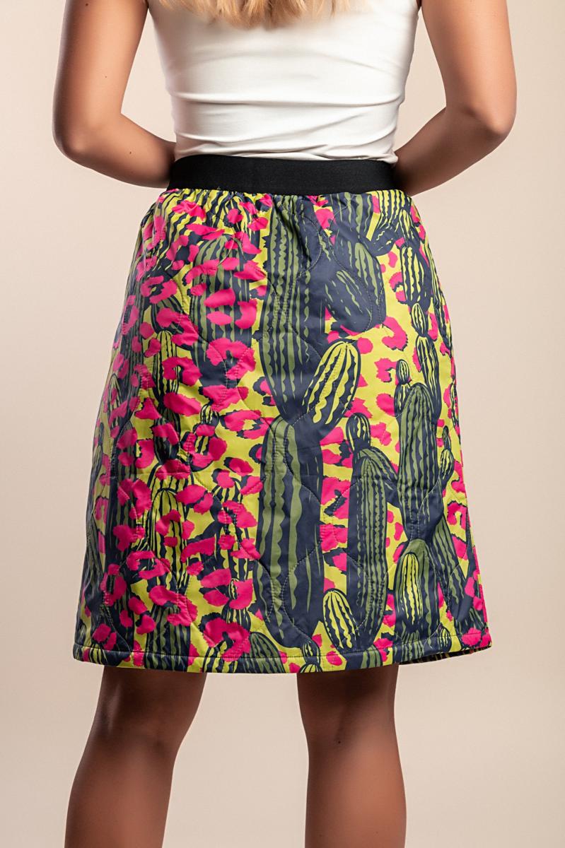 Saia midi estampada