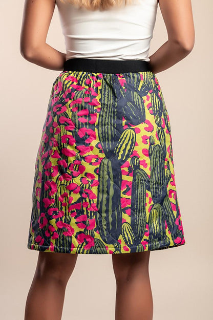 Saia midi estampada
