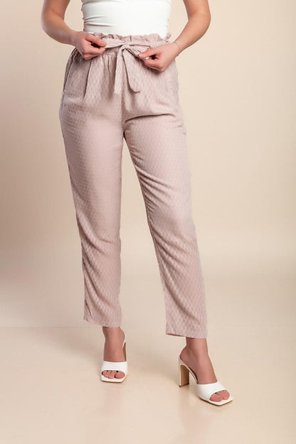 Pantaloni lunghi con elastico in vita