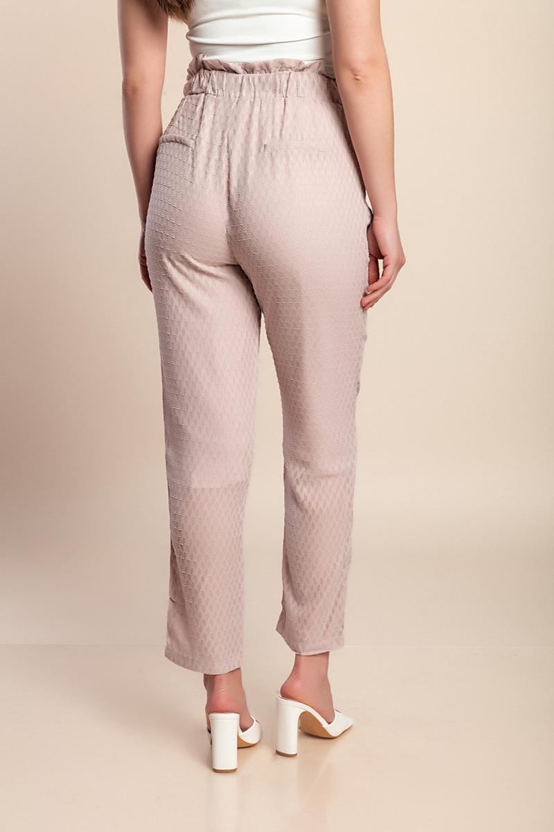 Pantaloni lunghi con elastico in vita