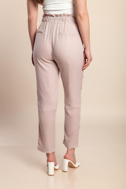Pantaloni lunghi con elastico in vita