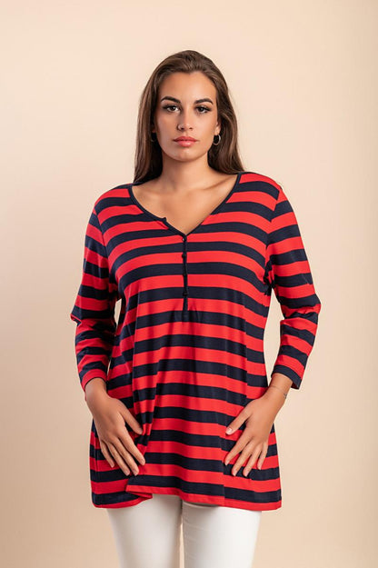Plus size striped top