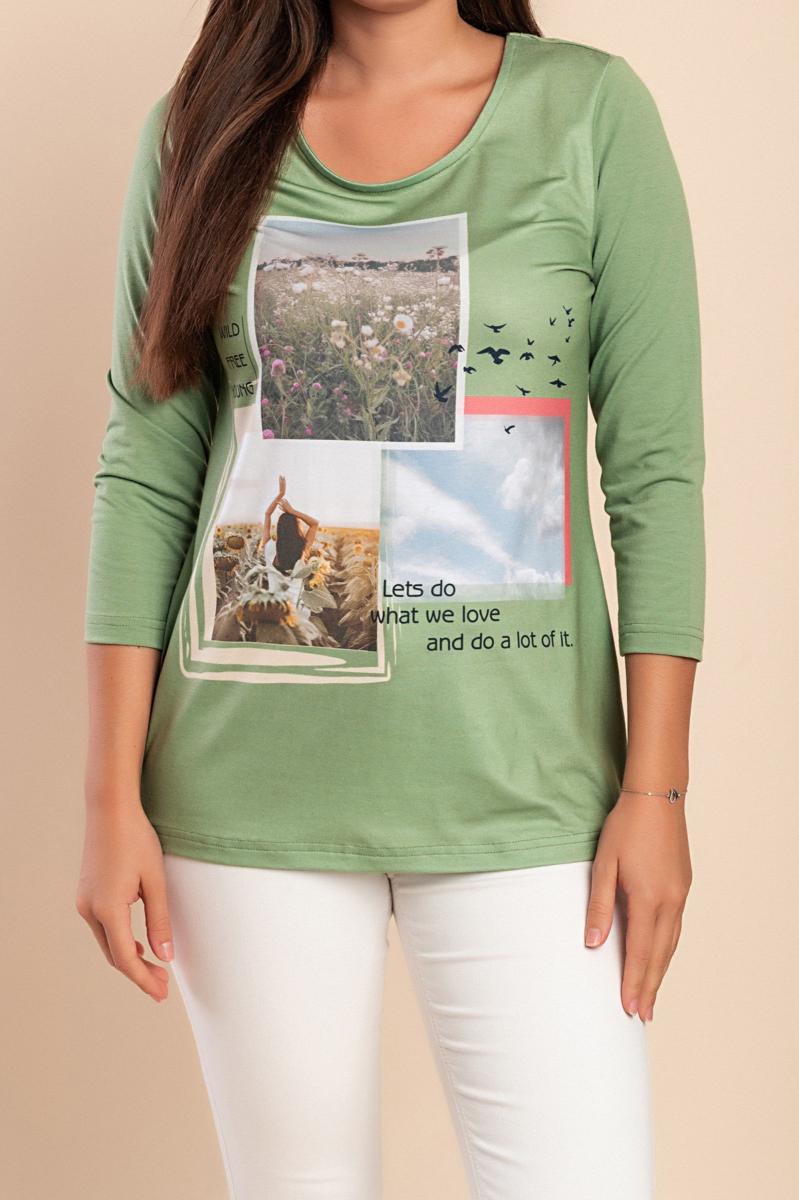 Top z nadrukiem plus size
