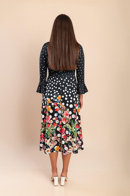 Vestido midi con estampado de talla grande