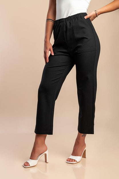 Pantaloni eleganti con elastico in vita