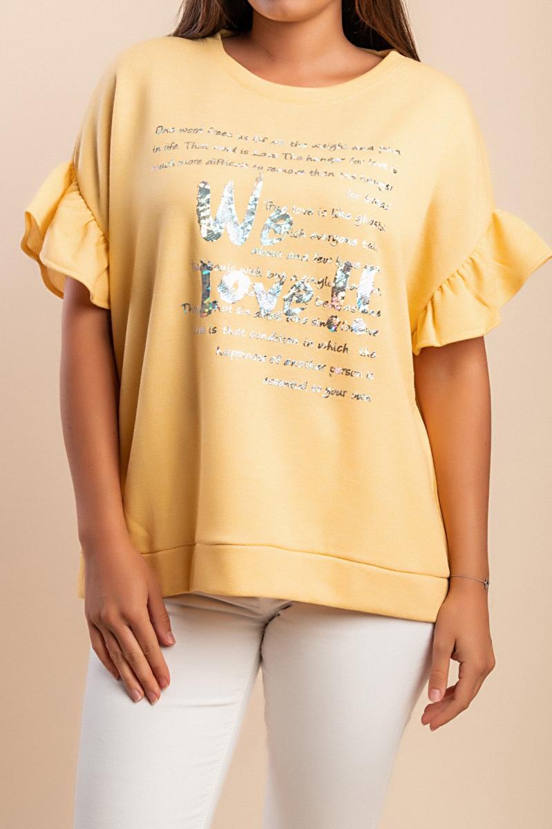 T-shirt stampata taglie forti