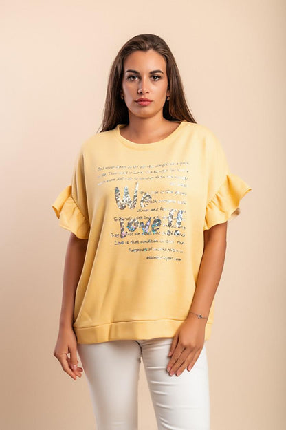 T-shirt stampata taglie forti