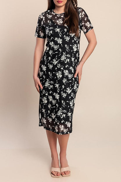 Elegant midi dress with print