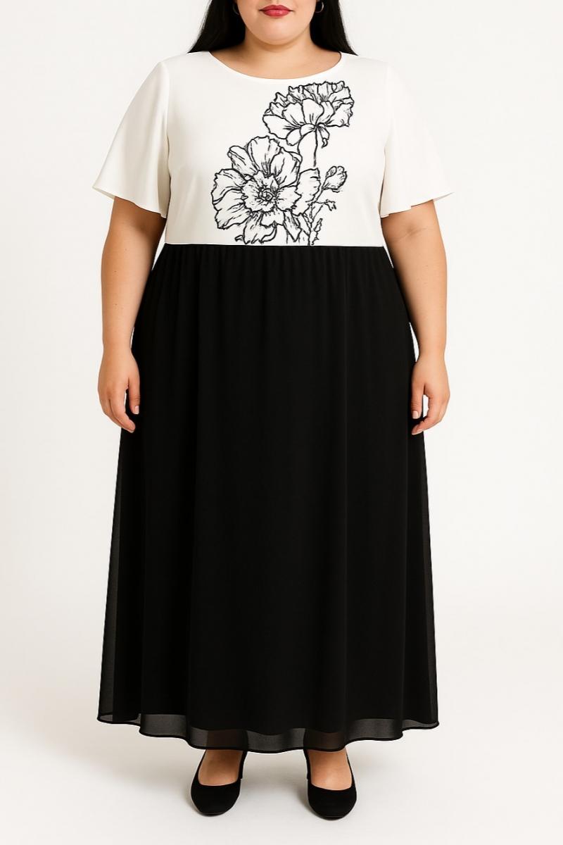 Vestido plus size com estampado