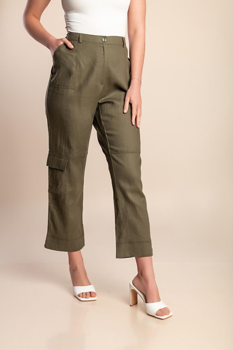 Lniane spodnie plus size