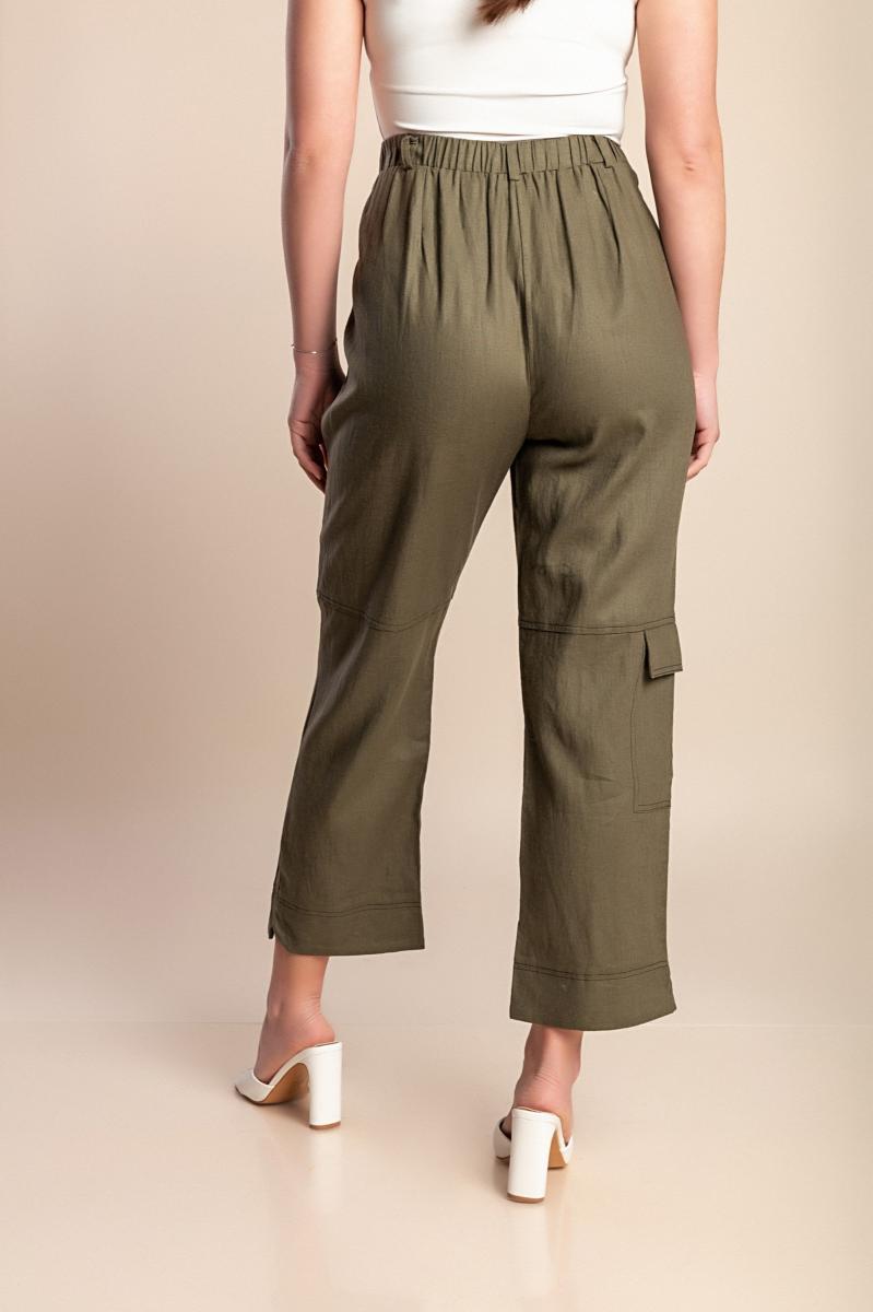 Lniane spodnie plus size