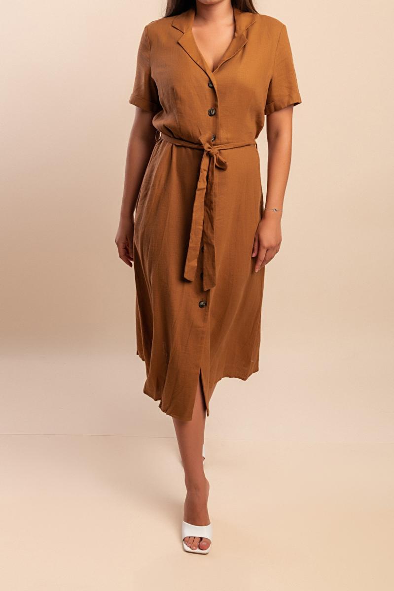 Vestito midi con cintura