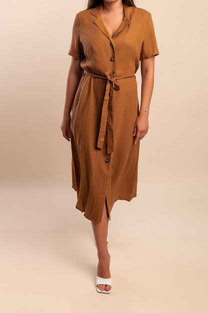 Vestito midi con cintura