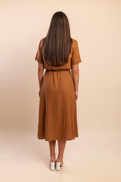 Vestito midi con cintura