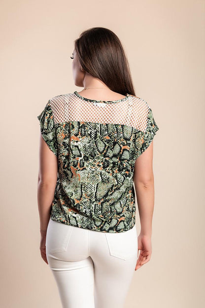 Snakeskin print blouse
