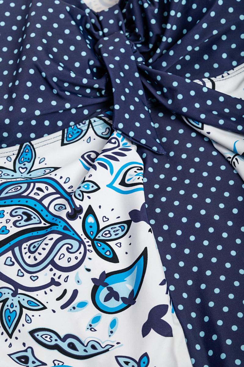 Plus-Size-Einteiler-Badeanzug mit Print