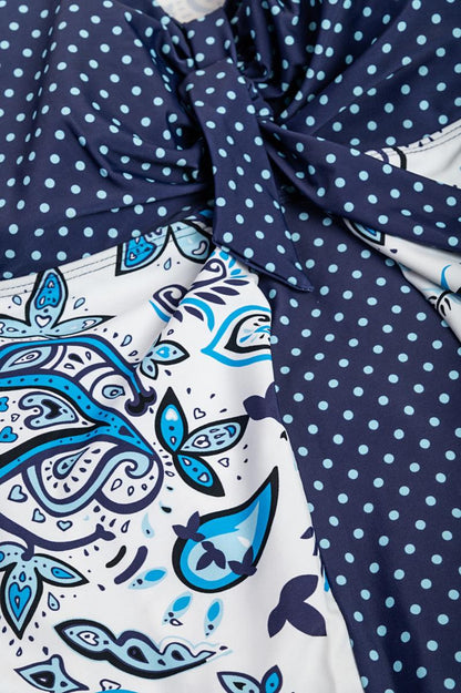 Plus-Size-Einteiler-Badeanzug mit Print