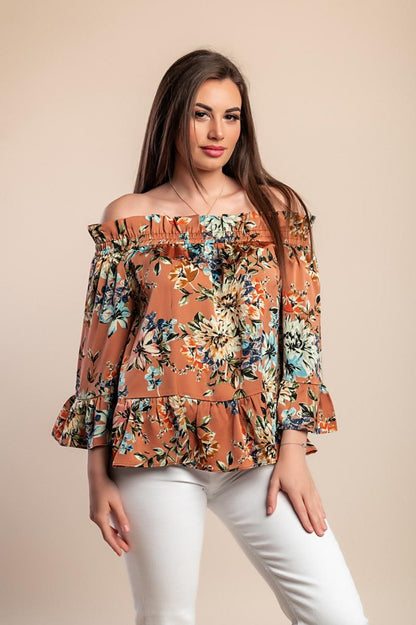 Blusa com estampado floral