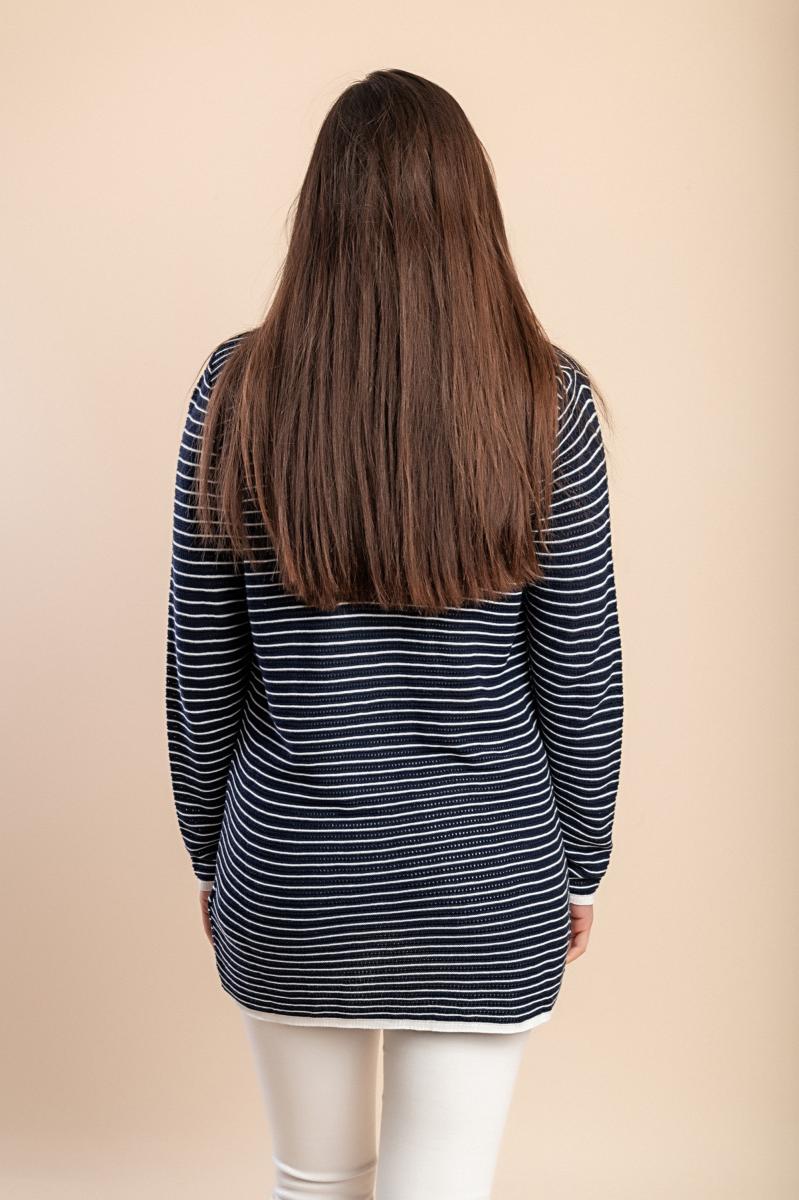 Striped cardigan with button