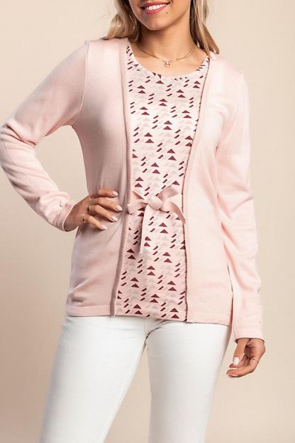 Maglione taglie forti con fiocco decorativo