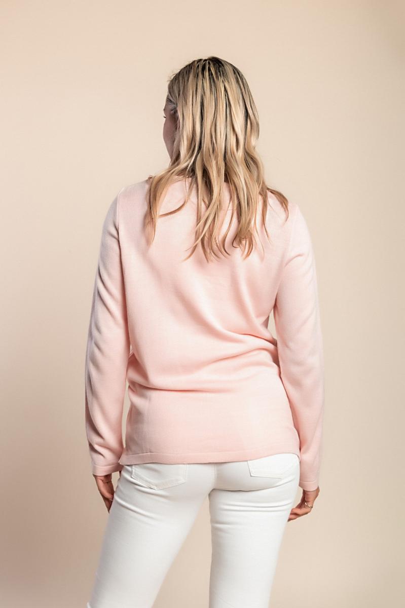 Maglione taglie forti con fiocco decorativo