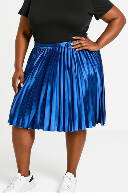 Plus size pleated skirt