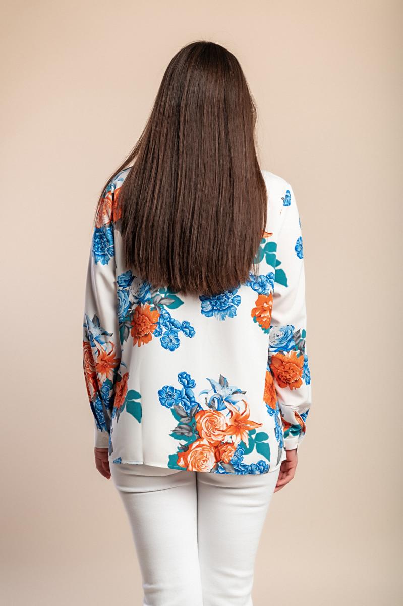 Plus-Size-Bluse mit Blumenprint