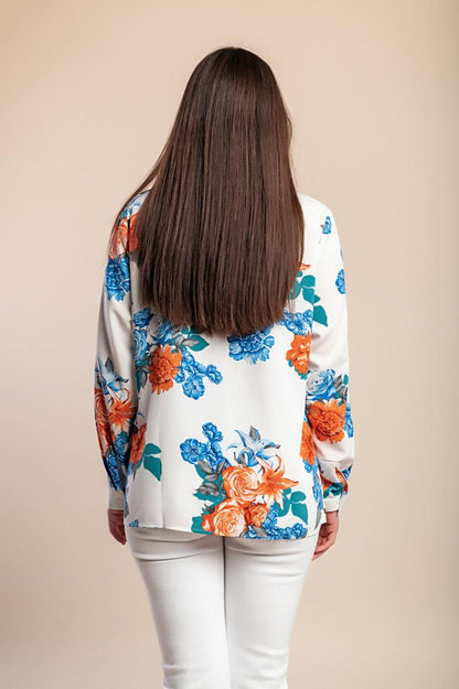 Plus-Size-Bluse mit Blumenprint