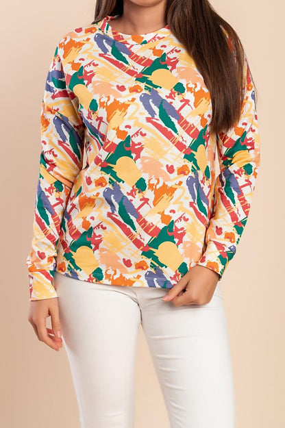 Baumwoll-T-Shirt mit Print