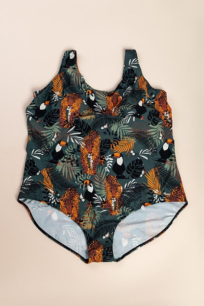 Plus size printed swimsuit