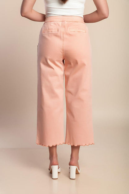 Pantaloni 7/8 a vita alta