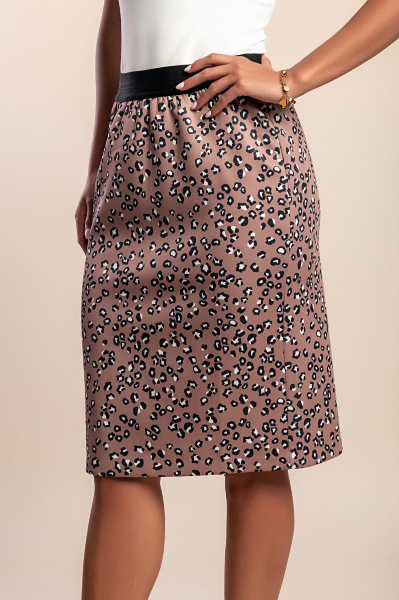 Printed midi skirt