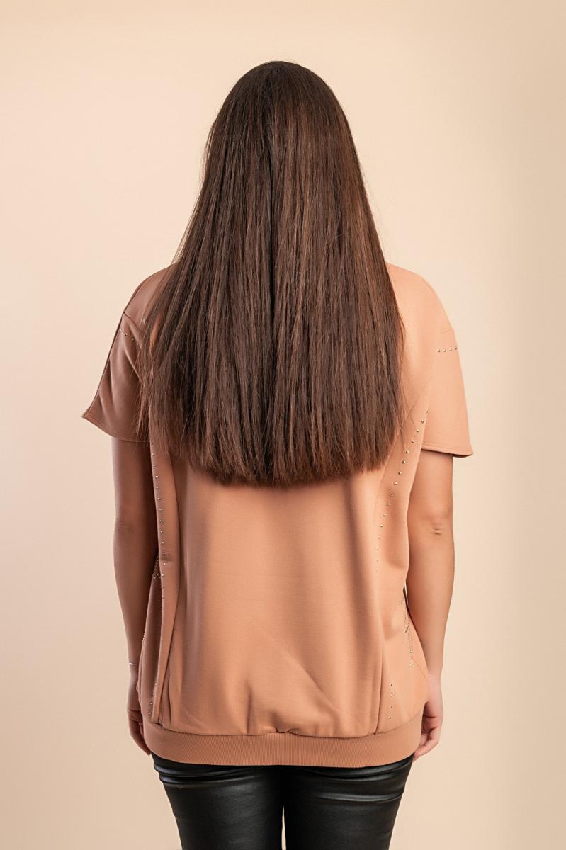 Top in cotone con dettaglio decorativo